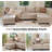 Caynemore 4-Piece 91.5'' Reversible Modern L-Shape Sectional Sofa With Storage Seat- Faux Leather-Light Gray-1194209221