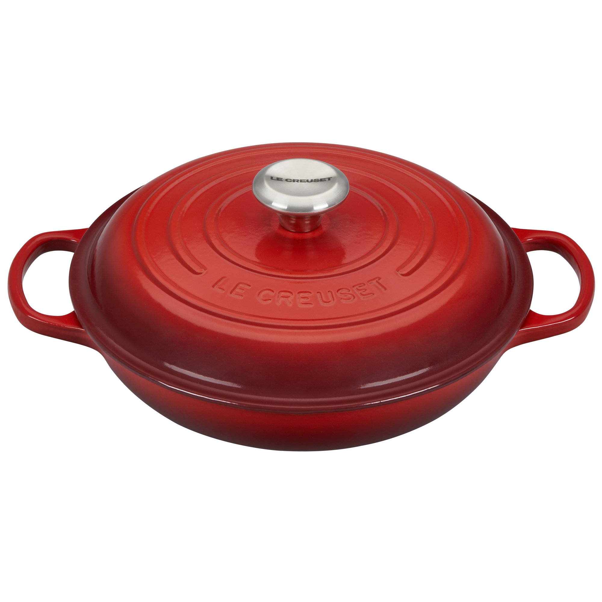 Le Creuset Signature Enameled Cast Iron Braiser with Lid, 5 quarts, Cerise