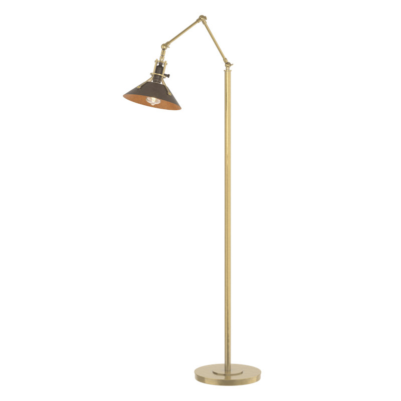 Henry 60.8" Task Floor Lamp, Modern Brass, Bronze