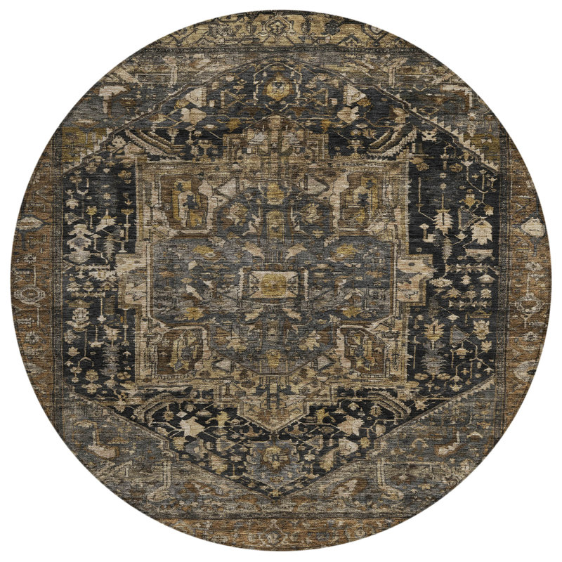 Tapis d'intérieur rond 8 po