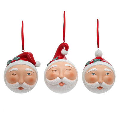 3.94'' Handmade Striped Glass Ball Ornament