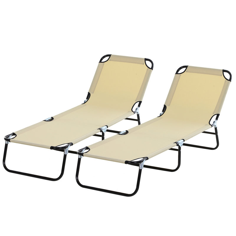 Aymelia 190cm Long Reclining Single Chaise, Beige