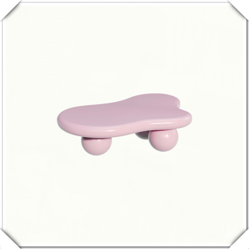 Cloud Shaped Low Coffee Table With Ball Legs For Living Room
