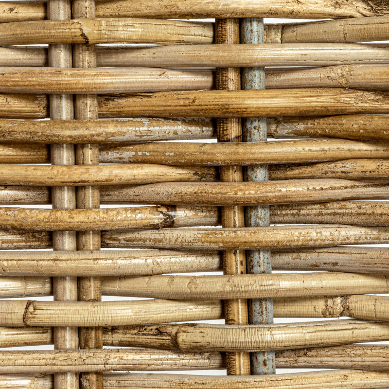Amalfi S-Frame Woven Bench, Natural