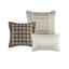 Édredon très grand taupe, charmeuse 7 pièces avec et avec coussins décoratifs charmeuse pour très grand lit, jupe de lit lavable à la machine incluse