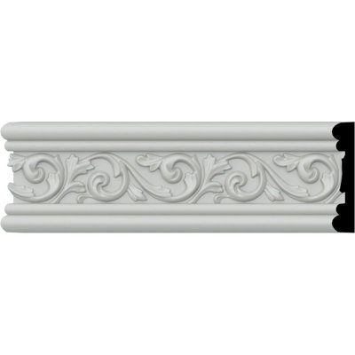 Endurathane Antonio Chair Rail, 3 5/8"H x 3/4"P x 94 1/2"L, Factory Primed (2-Pack)