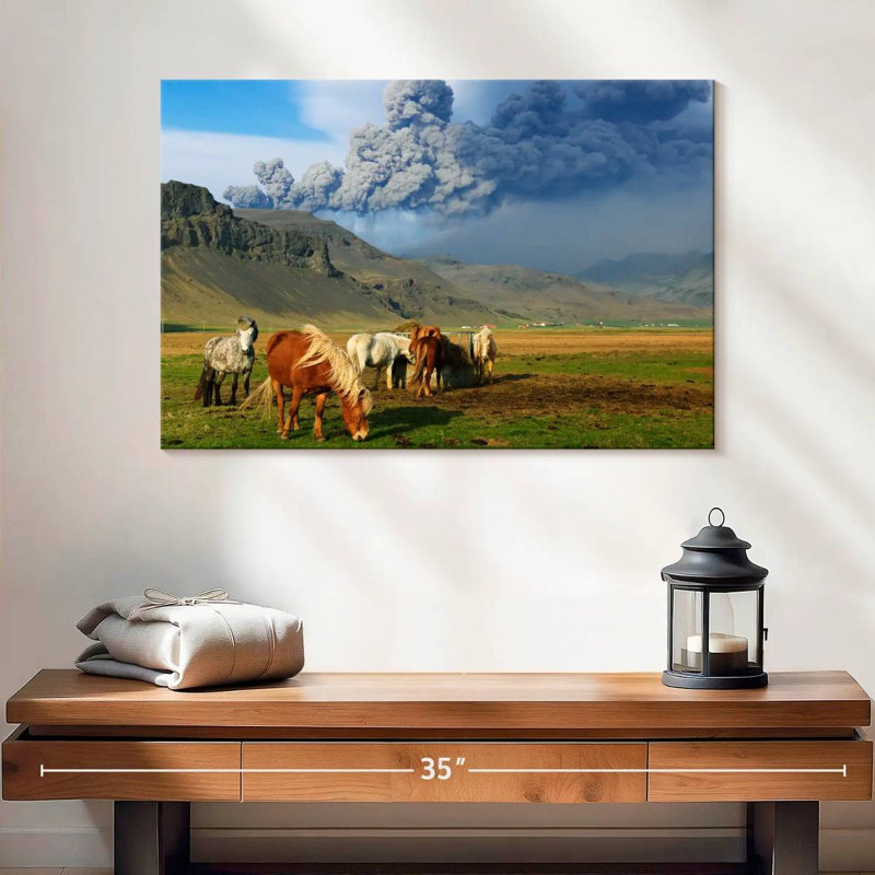 Brampt Icelandic Ponies, 16" H x 24" W