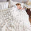 Couverture en fausse fourrure de luxe pour lit simple divan de 1 000 g / m² (bulle ivoire, simple)-123116856-123116855