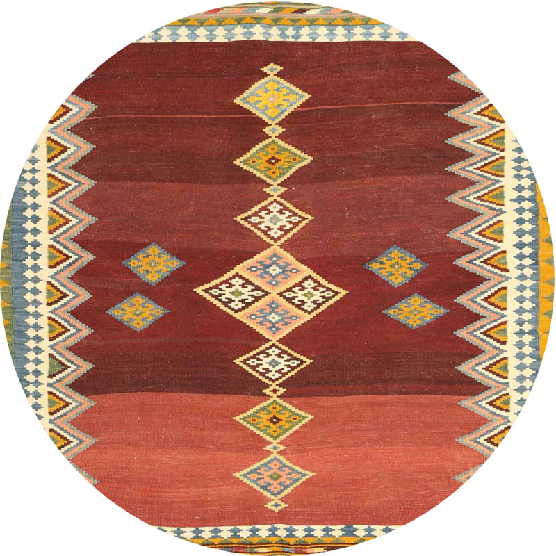 Southwestern Indoor Rug, Round 8'