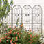 Treillis métallique 86,7 po x 19,7 po, support pour plantes d'extérieur antirouille, noir, montage et installation faciles et rapides.