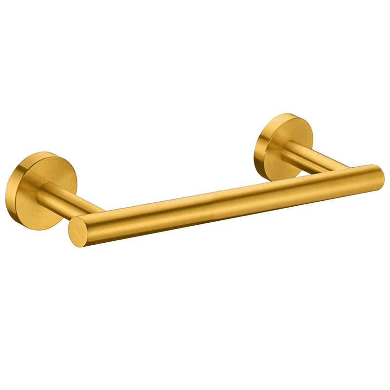 Barre à serviettes TB01-12 ", Or brossé, H 3,15 po x l 9 po x P 3,15 po