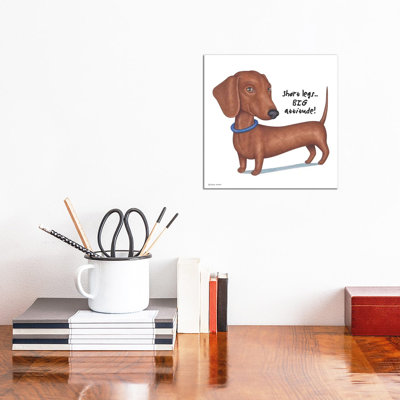 Dachshund Big Attitude by Danny Gordon - Wrapped Canvas Print