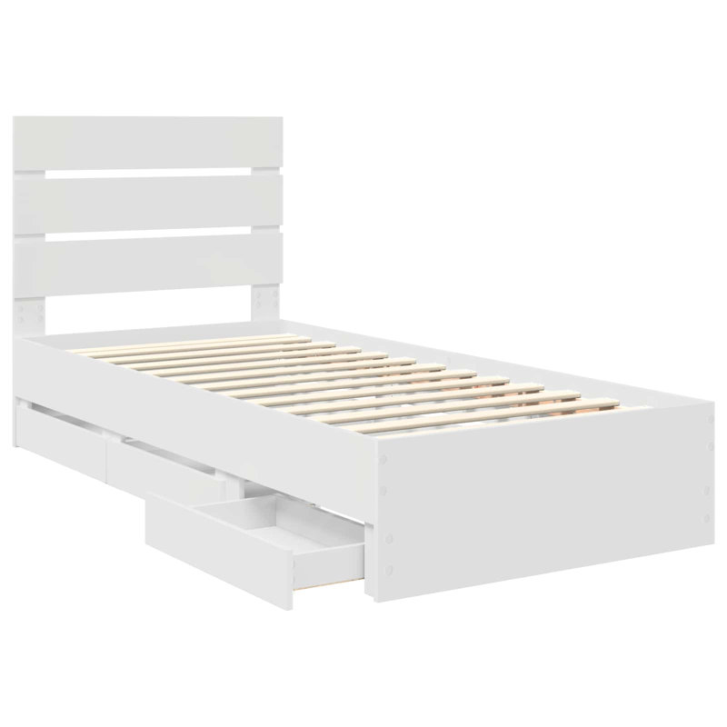 Bed Frame, Small Single (2'6), White