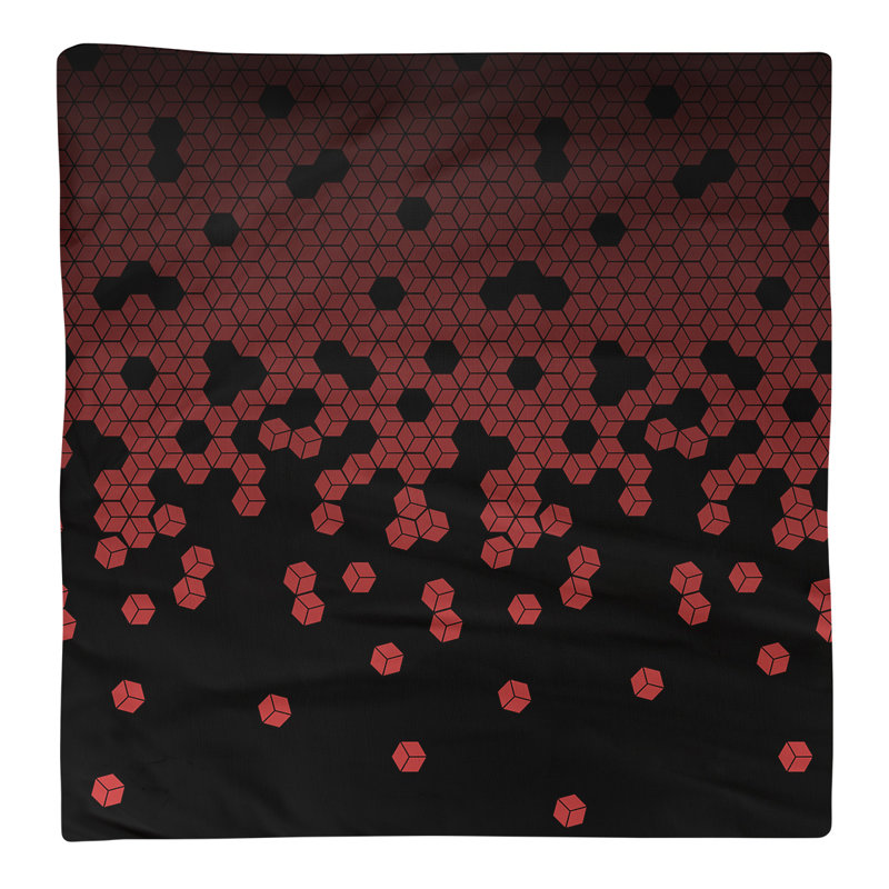 Polyester Polka Dots Square Napkin, Red, 0.1" H x 22" W x 22" D, Cotton Twill