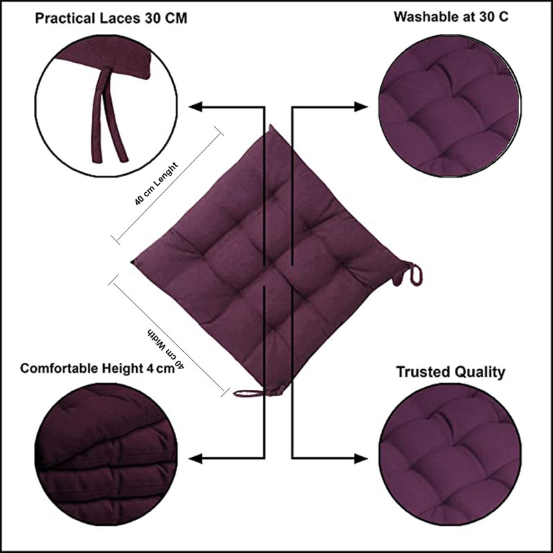 Garden Seat Cushion, Purple