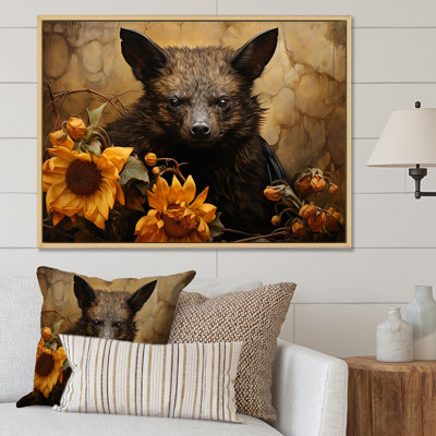 Baroque Bat Elegance - Animal Bat Wall Art