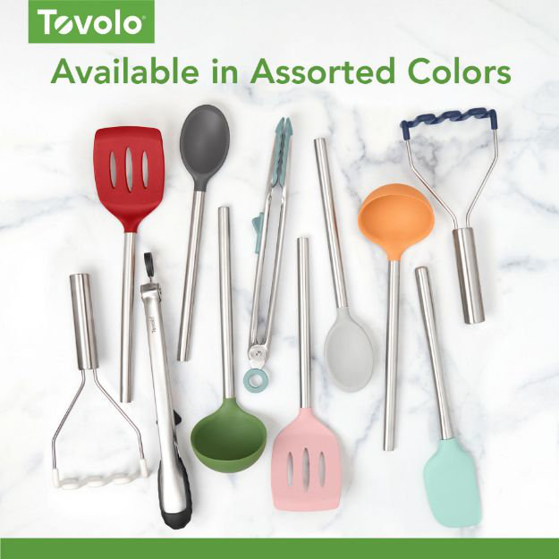 Tovolo Silicone Slotted Turner SS Handle Pink Sorbet