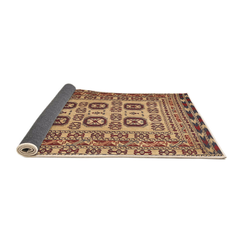 Tapis brun Southwestern, Rond 6 pi