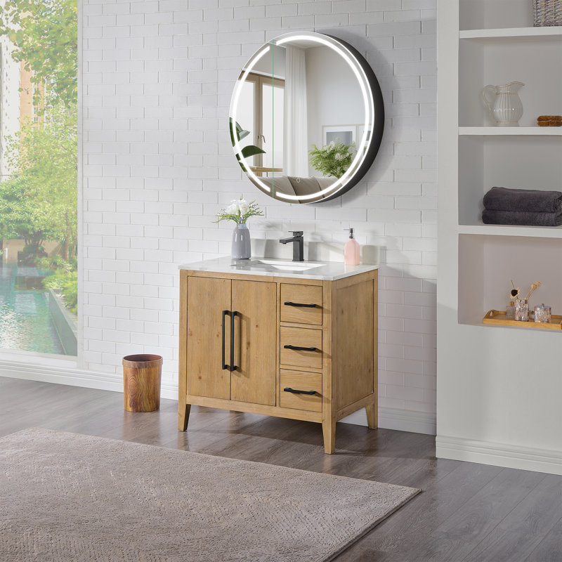 Armoire à pharmacie avec miroir lumineux de salle de bain 32 po x 32 po Radiant
