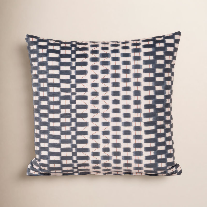 Coussin Oakden, Bleu, Plumes, Carré 16 po