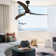 52" Solid Wood Blade Ceiling Fan with Light & Remote, 6 Speed, 3 Colour, Reversible Motor