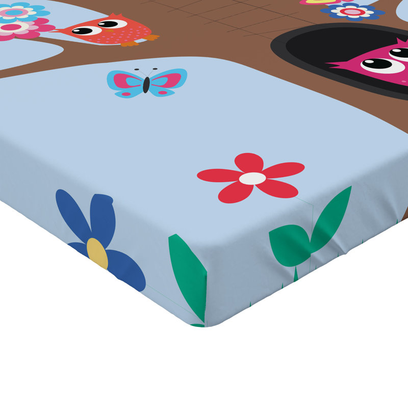 Multicolore draps-hiboux Ambesonne, Ensemble de draps pour taille de lit simple TG