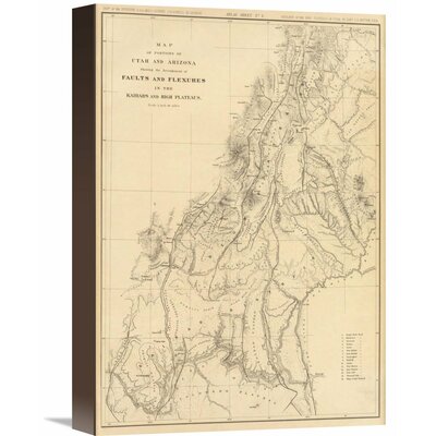Map of portions of Utah and Arizona, 1879 Graphic Art on Wrapped Canvas -  Global Gallery, GCS-295360-16-144