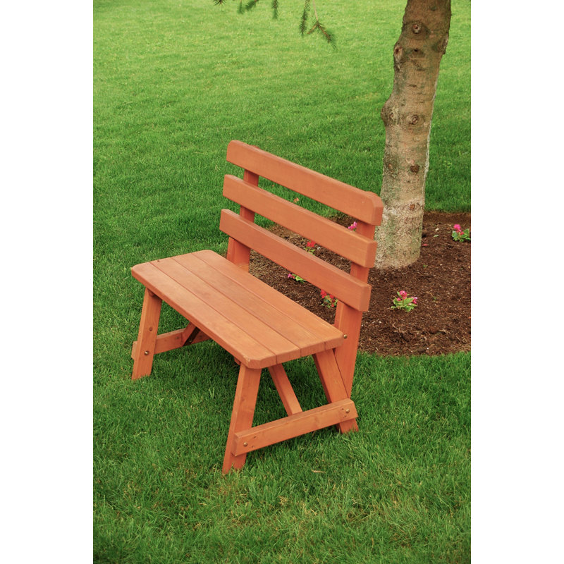 Banc de jardin traditionnel Hurtt, Teinte tilleul, 34" x 33" lx 24" D