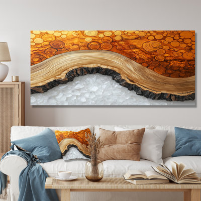 Or de la rivière North Amber I - forêt, art mural