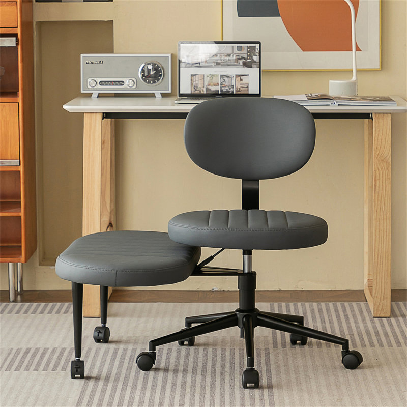 Chaise de bureau ergonomique multi-positions à pieds croisés pour adultes