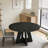 Wooden Round Dining Table Farmhouse Kitchen Dinner Table for 4-674129703
