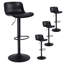 Tabouret de comptoir pivotant rembourré à hauteur réglable avec structure en métal Paytton-589215107