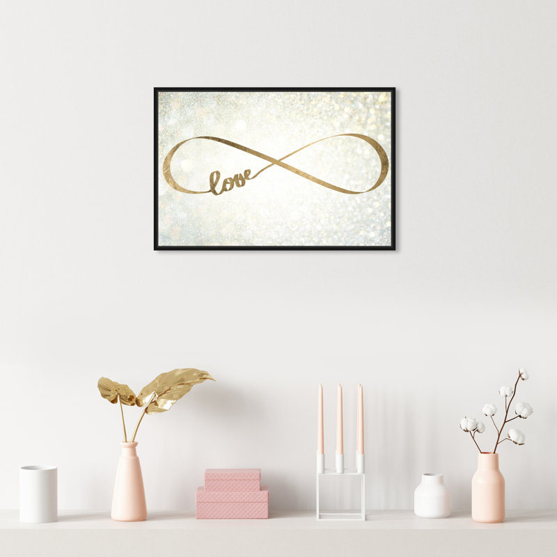 Citations et dictons «Sparkle Love» - impression, H 24 po x l 36 po, Toile avec cadre noir