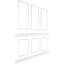 94 1/2"L (Adjustable 96"H to 120"H) Ashford Square Panel Stacked Wall Wainscot Panelling Kit-124606139