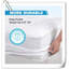 Housse de protège-matelas, blanc, duvet synthétique, rafraîchissant, matelassé, lavable à la machine-100006251