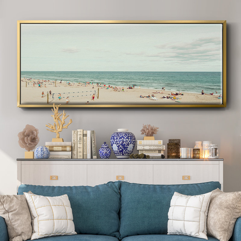 Day at the Beach- Framed Canvas