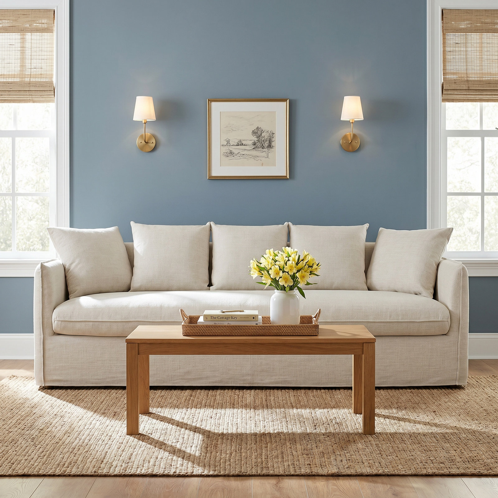 Louella 99" Linen Sofa
