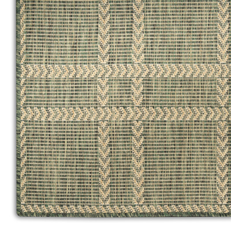 Manderella 5' x 7' Green Modern Rug, Rectangle 5' x 7', Green