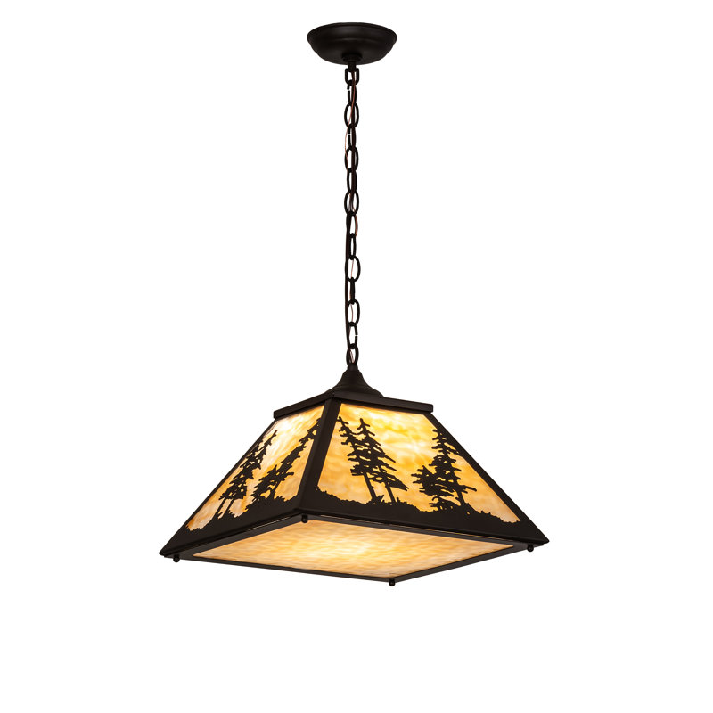 Luminaire suspendu carré à 1 lumière Sherlyn
