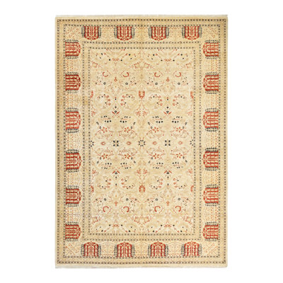 Classic One-of-a-Kind 6' 4" X 9' 2" Hand Knotted Area Rug