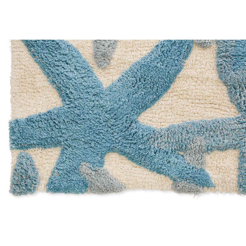 Sunbriar Cotton Blend Bath Rug, Aqua
