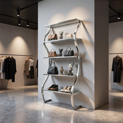 Stainless Steel Wave Display Shelf
