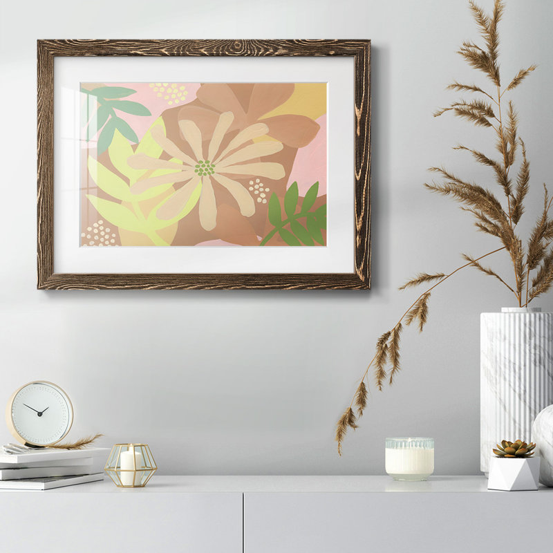 Fleurs neutres II, Noyer, H 22 po x l 32 po x P 1,5 po