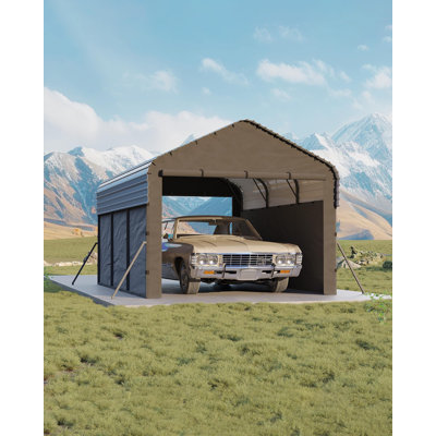 Abri de voiture en métal robuste robuste 10 pi x 15 pi x 9 pi