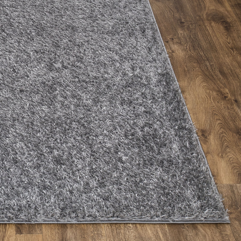 Ahupendra Solid Colour Shag Area Rug, Runner 60 x 220cm