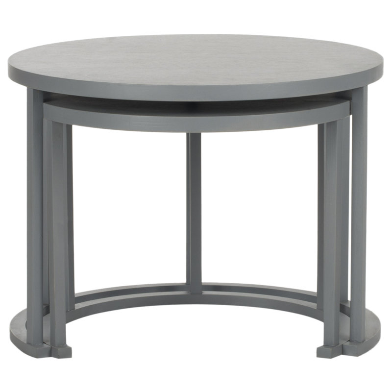 Chindler 2 Pièces Tables Gigognes, Perle Bleu Gris