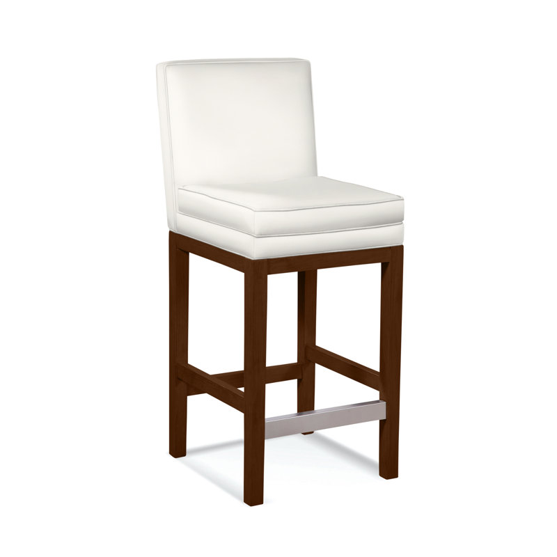 Upholstered Stool, Elite Ivory; 0321-91, Coffee Finish