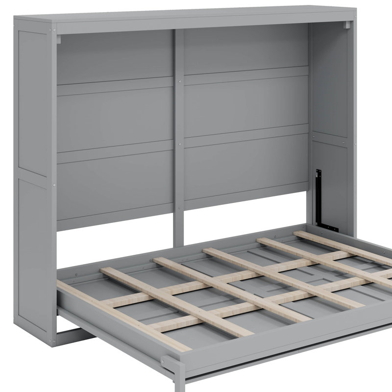 Murphy Bed Wall Bed, Gray, Queen