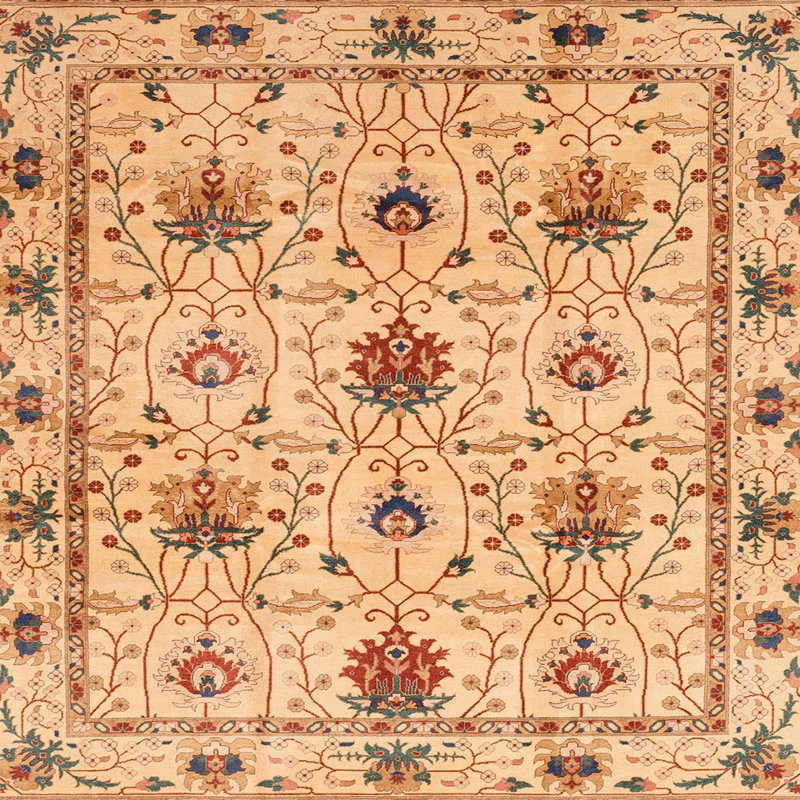 Tapis abstrait moderne 3888, Carré de 6 pi