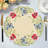Aneil Floral Embroidered Doilies for Table Set of 4 Round Placemats of Maliana Collection for Table Decor